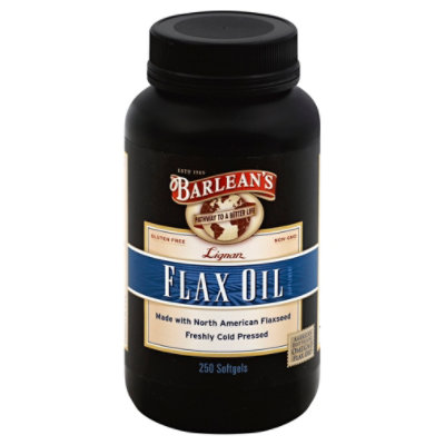 Barleans Lignan Flax Oil Softgels - 250 Count - Image 1