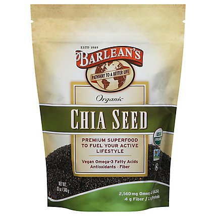 Barleans Organic Chia Seed - 12 Oz - Image 1