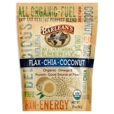 Barleans Raw Energy Flax-Chia-Coconut Blend - 12 Oz