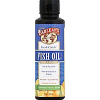 Barleans Fresh Catch Orange Flavored Fish Oil - 8 Oz - Image 2