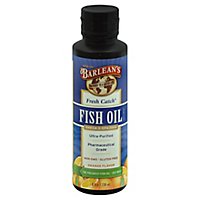 Barleans Fresh Catch Orange Flavored Fish Oil - 8 Oz - Image 1