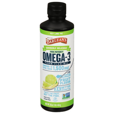 Barleans Key Lime Ultra High Potency Fish Oil Omega Swirl - 16 Oz - Image 3