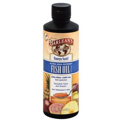 Barleans Passion Pineapple High Potency Fish Oil Omega Swirl - 16 Oz - Image 1