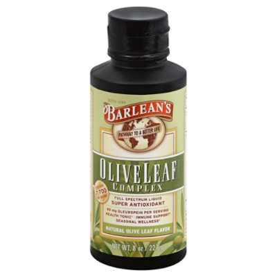 Barleans Olive Leaf Complex  Natural - 8 Oz - Image 1