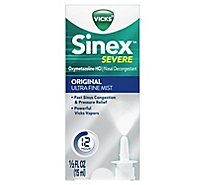 Vicks Sinex SEVERE Original Ultra Fine Mist Nasal Spray Decongestant - 0.5 Fl. Oz.