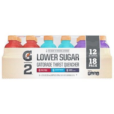 Gatorade G2 Thirst Quencher Low Sugar Variety Pack - 18-12 Fl. Oz.