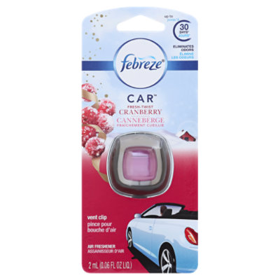 Febreze CAR Air Freshener Vent Clip Twist Cranberry - 0.06 Fl. Oz.