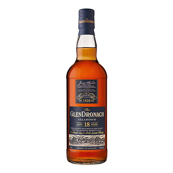 GlenDronach Allardice 18 Years Old Single Malt Scotch Whiskey 92 Proof - 750 Ml