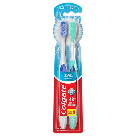 Colgate Enamel Health Sensitive Manual Toothbrush Extra Soft - 2 Count