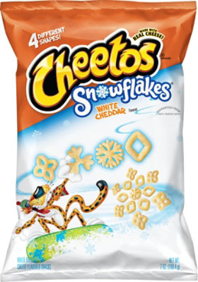 CHEETOS Cheese Snacks Snowflakes White Cheddar 4 Shapes - 7 Oz - Image 2