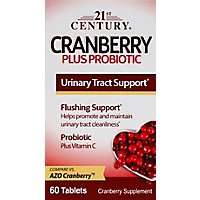 21st Century Cranberry Plus Probiotic Tablets Urinary Tract Support - 60 Count - Image 2