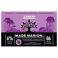 2 Towns Ciderhouse Made Marion In Cans - 6-12 Fl. Oz. - Image 1