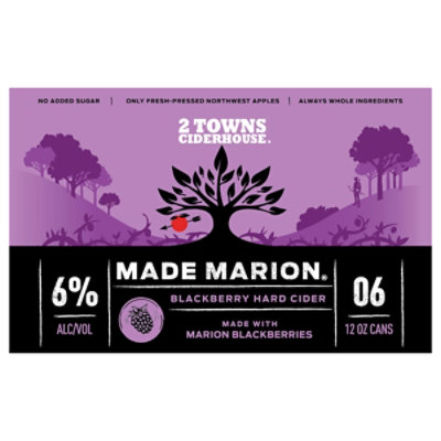2 Towns Ciderhouse Made Marion In Cans - 6-12 Fl. Oz.