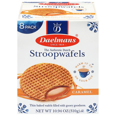 Daelmans Stroopwafels Waffles Caramel 8 Count - 10.94 Oz