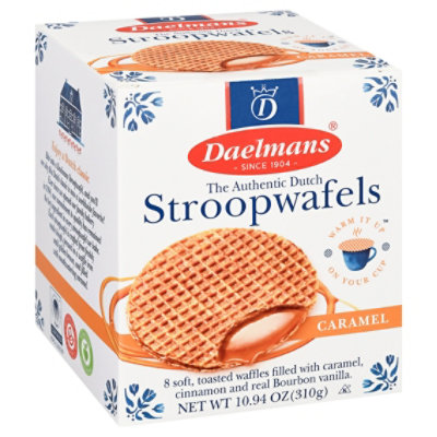 Daelmans Stroopwafels Waffles Caramel 8 Count - 10.94 Oz