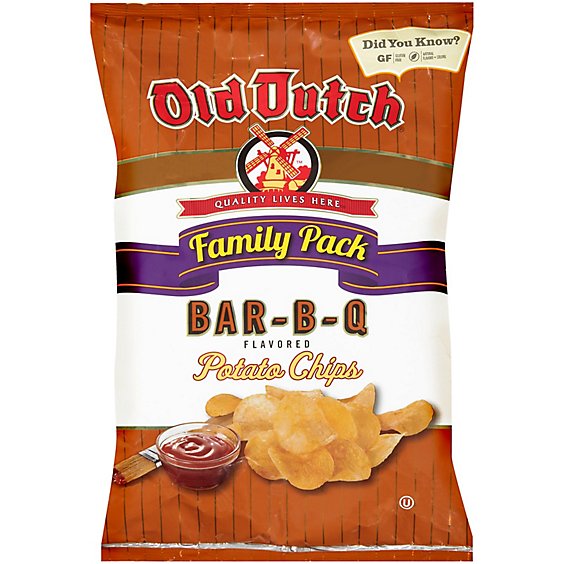Old Dutch Potato Chips Bar-B-Q Family Pack - 9.5 Oz