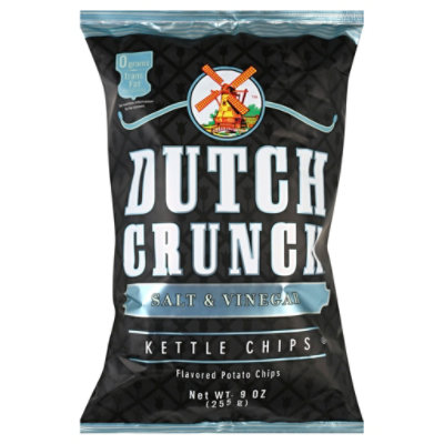 Dutch Crunch Kettle Chips Salt & Vinegar - 9 Oz - Image 1