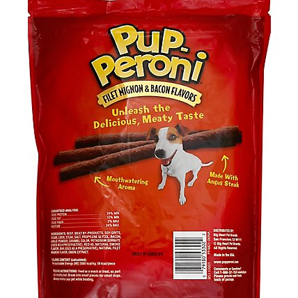 Pup-Peroni Dog Snacks Filet Mignon & Bacon Flavors Pouch - 25 Oz - Image 3
