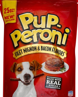 Pup-Peroni Dog Snacks Filet Mignon & Bacon Flavors Pouch - 25 Oz - Image 2