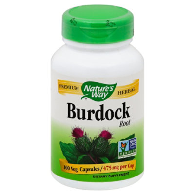 Natures Way Burdock Root Org - 100 Count - Image 1