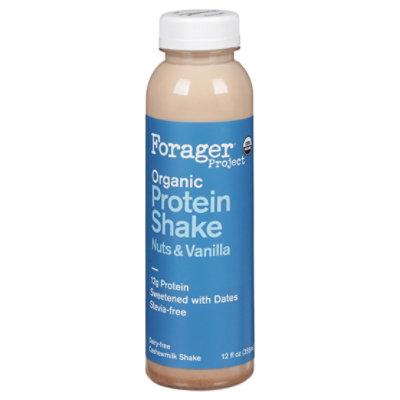 Forager Project Organic Plant Shake Protein Dairy Free Nuts & Vanilla - 12 Fl. Oz.