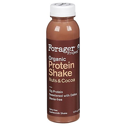 Forager Project Organic Plant Shake Protein Dairy Free Nuts & Cocoa - 12 Fl. Oz. - Image 1
