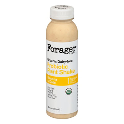 Forager Project Organic Plant Shake Probiotic Dairy Free Banana & Date - 12 Fl. Oz.