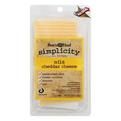 Boars Head Cheese Simplicity Vermont White Per Slice - 8 Oz - Image 1