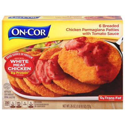 On-Cor Breaded Chicken Parmagiana Patties With Tomato Sauce Family Size 6 Count - 26 Oz - Image 3