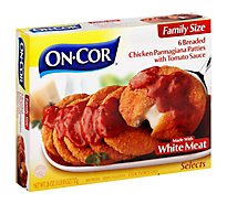 On-Cor Breaded Chicken Parmagiana Patties With Tomato Sauce Family Size 6 Count - 26 Oz