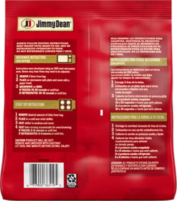 Jimmy Dean Heat N Serve Original Pork Sausage Links 36 Count - 23.4 Oz - Image 6
