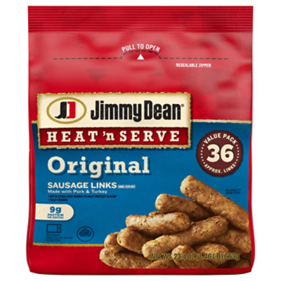 Jimmy Dean Heat N Serve Original Pork Sausage Links 36 Count - 23.4 Oz - Image 2