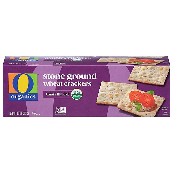 O Organics Crackers Organic Stone Ground Wheat - 10 Oz
