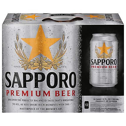 Sapporo In Cans - 12-12 Fl. Oz. - Image 2