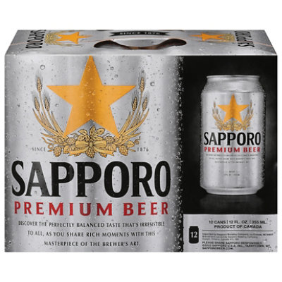 Sapporo In Cans - 12-12 Fl. Oz.