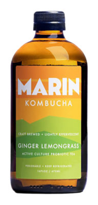Marin Kombucha Ginger Lemongrass - 16 Fl. Oz.
