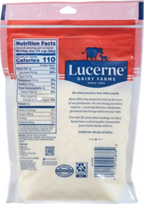 Lucerne Cheese Finely Shredded Cheddar White Sharp - 8 Oz - Image 5