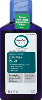 Signature Select/Care Maximum Strength DM Max Relief Cough & Chest Congestion - 6 Fl. Oz. - Image 2