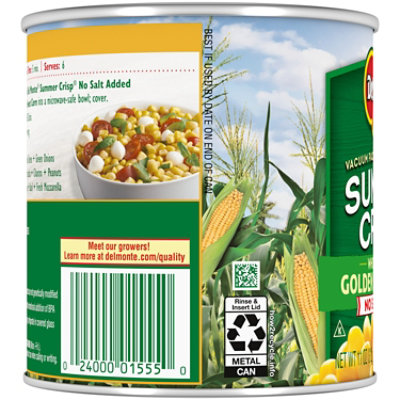 Del Monte Summer Crisp Corn Whole Kernel No Salt Added - 11 Oz - Image 2