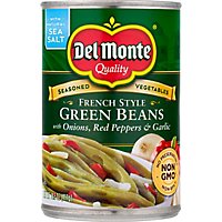 Del Monte Green Beans French Style with Onion Red Pepper & Garlic - 14.5 Oz - Image 2