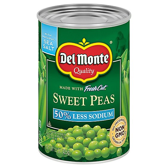 Del Monte Fresh Cut Peas Sweet Low Sodium - 15 Oz