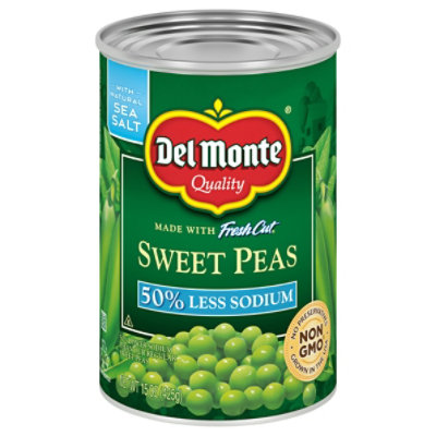 monte oz del sodium peas fresh cut sweet low
