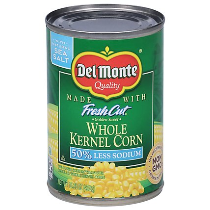 Del Monte Fresh Cut Corn Whole Kernel Golden Sweet 50% Less Sodium - 15.25 Oz - Image 3