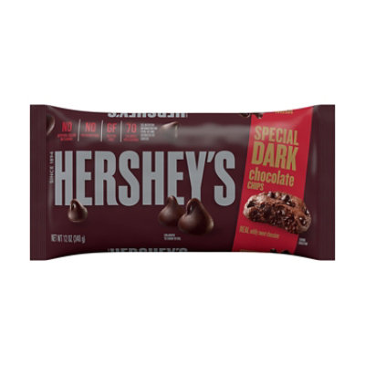 Hersheys Special Dark Mildly Sweet Chocolate Baking Chips Bag - 12 Oz. - Image 1