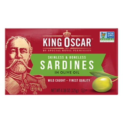 King Oscar Wild Caught Skinless & Boneless Sardines in Olive Oil - 4.38 Oz - Image 1
