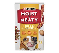 Moist & Meaty Dog Food Dry Rise And Shine Bacon & Egg 12 Count - 72 Oz