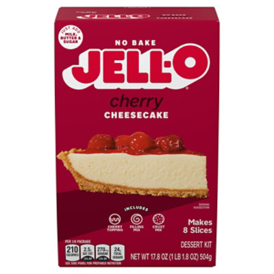 Jell-O Cherry Cheesecake Filling Mix & Crust Mix Dessert Kit Box - 17.8 Oz - Image 5