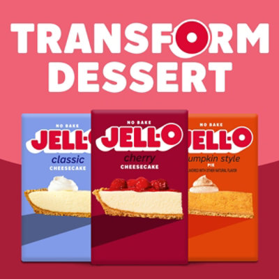 Jell-O Cherry Cheesecake Filling Mix & Crust Mix Dessert Kit Box - 17.8 Oz - Image 9