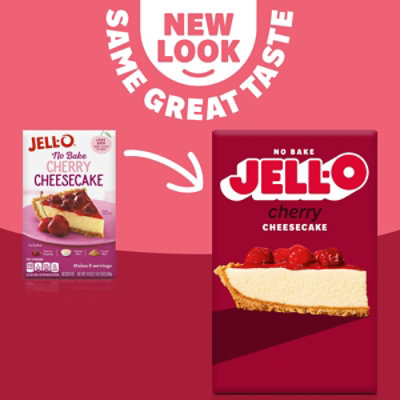 Jell-O No Bake Cherry Cheesecake Dessert Kit with Cherry Topping - Filling Mix & Crust Mix - 17.8 Oz - Image 1