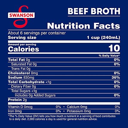 Swanson Broth Beef Fat Free - 48 Oz - Image 5